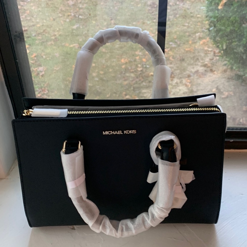 NWT Michael Koran Sheila Satchel Purse Black